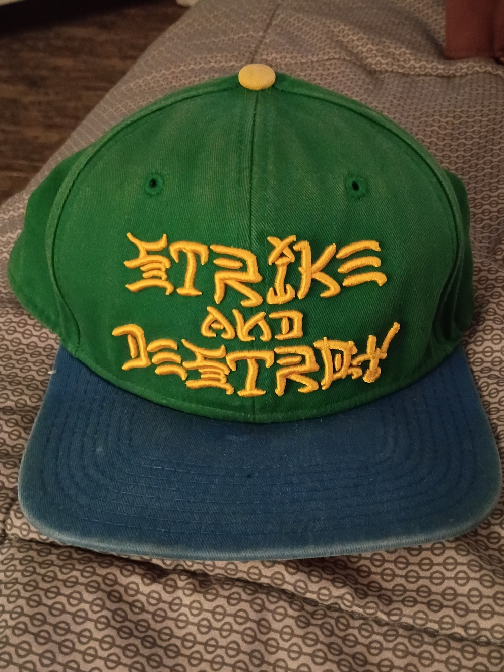 Nike Yellow and Green Snapback Hat